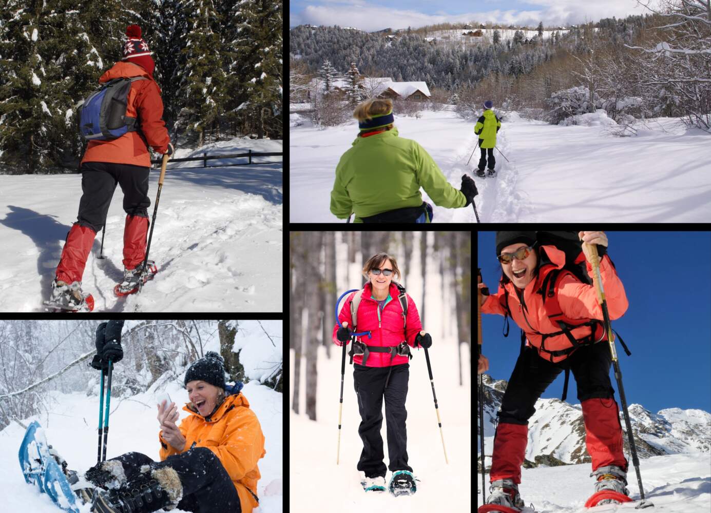 Women Snow Shoeing